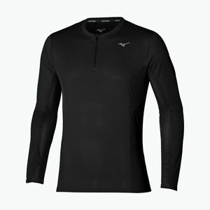 Férfi futó hosszú ujjú Mizuno Dryaeroflow Half Zip fekete (Dryaeroflow Half Zip J2GAB50509) kép
