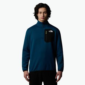 Férfi The North Face Crest 1/4 Zip midnight petrol/fekete pulóver (Crest 1/4 Zip NF0A897D5LO1003) kép