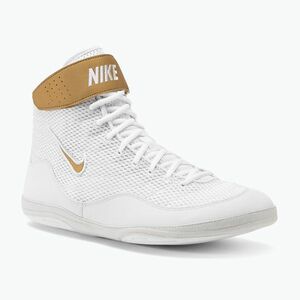 Férfi birkózócipő Nike Inflict 3 fehér/metál arany (Inflict 3 325256-100) kép