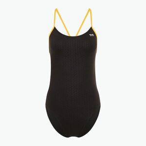 Női egyrészes fürdőruha TYR Hexa Cutoutfit fekete/arany (Hexa Cutoutfit CHEX7A_008) kép