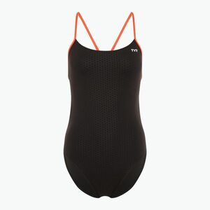 Női egyrészes fürdőruha TYR Hexa Cutoutfit fekete/narancssárga (Hexa Cutoutfit CHEX7A_062) kép