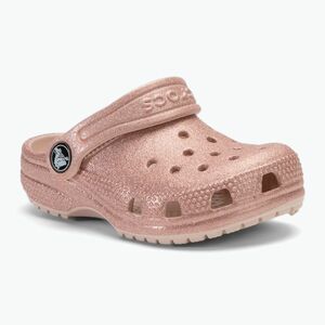 Crocs Classic Glitter Clog Toddler kvarc csillogó flip-flopok (Classic Glitter Clog Toddler 206992-6WV) kép