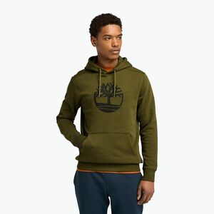 Férfi pulóver Timberland Tree Logo Hoodie dark olive (Tree Logo Hoodie TB0A2BJH3021) kép