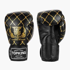 Top King Boxing láncos kesztyű fekete/arany (Boxing Chain TKBGCH-BK-GD) kép