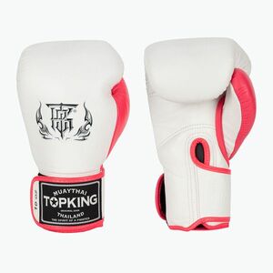 Top King Boxing Reborn fehér/rózsaszín bokszkesztyűk (Boxing Reborn TKBGRB-WH-PK-NE) kép