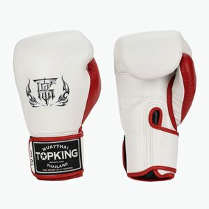 Top King Boxing Reborn fehér/piros bokszkesztyűk (Boxing Reborn TKBGRB-WH-RD) kép