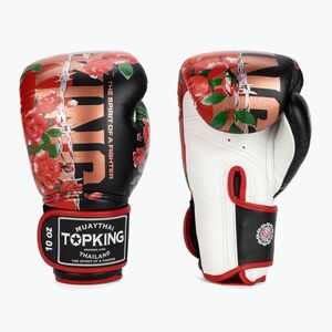 Top King Boxing kesztyű Rose fehér/fekete (Boxing Rose TKBGRS-WH-BK) kép