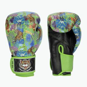 Top King Boxing Wild Tiger fekete/zöld bokszkesztyűk (Boxing Wild Tiger TKBGWT-BK-GN) kép