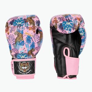 Top King Boxing Wild Tiger fekete/rózsaszín bokszkesztyűk (Boxing Wild Tiger TKBGWT-BK-PK) kép