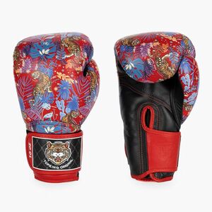 Top King Boxing Wild Tiger fekete/piros boxkesztyű (Boxing Wild Tiger TKBGWT-BK-RD) kép