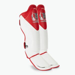 Top King sípcsont- és lábfejvédők Blend fehér/piros (Shin Guards Blend TKSGBL-WH-RD) kép