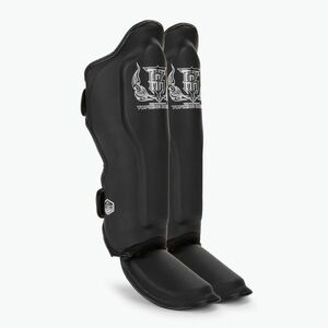 Top King Pro Semi Leather fekete sípcsont- és lábfejvédők (Shin Guards Pro Semi Leather TKSGP-SL-BK) kép