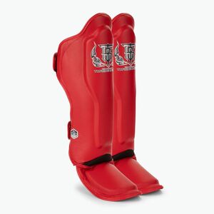 Top King Pro Semi Leather piros sípcsont- és lábfejvédők (Shin Guards Pro Semi Leather TKSGP-SL-RD) kép