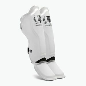 Top King Pro Semi Leather fehér sípcsont- és lábfejvédők (Shin Guards Pro Semi Leather TKSGP-SL-WH) kép