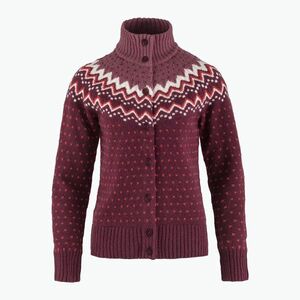 Fjällräven női pulóver Övik kötött kardigán sötét gránátvörös (Övik Knit Cardigan F84148) kép