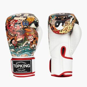 Top King Boxing Culture fehér/piros TKBGCT-SL-1C1 bokszkesztyűk (Boxing Culture TKBGCT-SL-1C1) kép