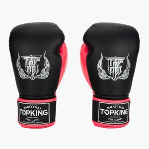 Top King Reborn bokszkesztyűk Semi bőr fekete/rózsaszín (Reborn Boxing Semi Leather TKBGRB-SL-BK-PK-NE) kép