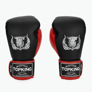 Top King Reborn Bokszkesztyűk félbőr fekete/piros (Reborn Boxing Semi Leather TKBGRB-SL-BK-RD) kép