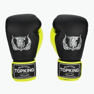 Top King Reborn Bokszkesztyűk Semi Leather fekete/sárga (Reborn Boxing Semi Leather TKBGRB-SL-BK-YW-NE) kép