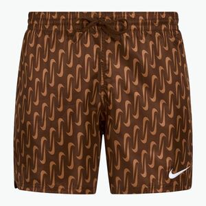 Férfi fürdőnadrág Nike Swoosh Link 5" Volley cacao wow (Swoosh Link 5" Volley NESSE520-205) kép