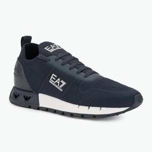EA7 Emporio Armani fekete-fehér Legacy Knit tengerészkék blézer/fehér cipő (Black & White Legacy Knit XK373-X8X171-T999) kép