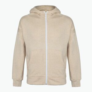 Női adidas Studio Lounge Fleece Fleece Full Zip pulóver botanic beige mel (Studio Lounge Fleece Full Zip HE3096) kép