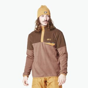 Férfi pulóver Picture Arcca 1/4 Fleece cocoa brown/chicory coffee (Arcca 1/4 Fleece SMT0136) kép