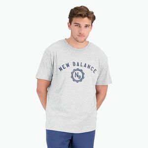 Férfi New Balance Core Brushed kapucnis pulóver atlétikai szürke (Core Brushed Hoodie MT43904AG) kép