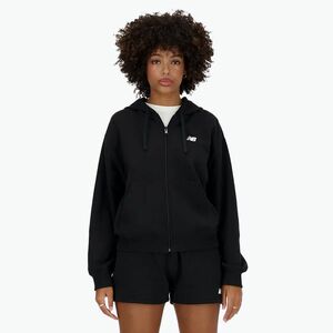 Női New Balance French Terry teljes cipzáras pulóver fekete (French Terry Full Zip WJ41501BK) kép
