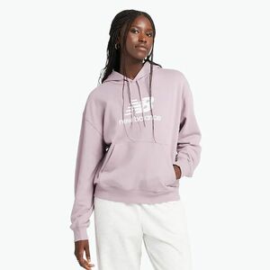 Női New Balance francia frottír Stacked Logo kapucnis pulóver icewine (French Terry Stacked Logo Hoodie WT41504ICW) kép