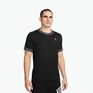 Férfi teniszpóló Nike Court Heritage black/white (Court Heritage FN0318-010) kép