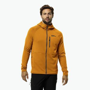 Férfi Jack Wolfskin Kolbenberg kapucnis Fz fleece pulóver sáfrányvirág (Kolbenberg Hooded Fz 1711012_M0043_A08) kép