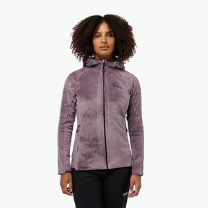 Jack Wolfskin női fleece pulóver Rotwand Hooded Fz vadvirág (Rotwand Hooded Fz A61897_I0083_A06) kép