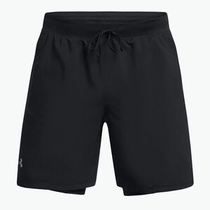 Férfi futónadrág Under Armour Launch 7" 2IN1 black / black / reflective (Launch 7" 2IN1 1382641-001) kép