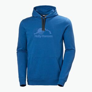 Férfi Helly Hansen Nord Graphic Pull Over Hoodie deep fjord/608 (Nord Graphic Pull Over Hoodie 62975_608) kép