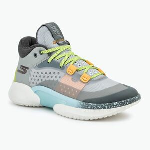 Férfi kosárlabda cipő SKECHERS SKX Resagrip gray/yellow (SKX Resagrip 253005 GRYL) kép