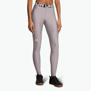 Under Armour HeatGear tetra szürke/fehér női edző leggings (HeatGear 1383559-015) kép