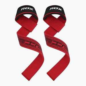 RDX S4 Súlyemelő csuklószíjak piros (S4 Weightlifting Wrist Straps WAC-S4R+) kép