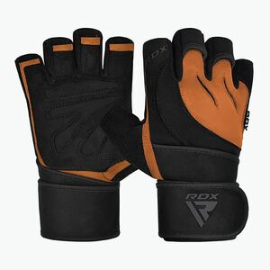 RDX L4 Open Finger Micro Plus Gym tan/fekete edző kesztyű (L4 Open Finger Micro Plus Gym WGM-L4TN-M+) kép
