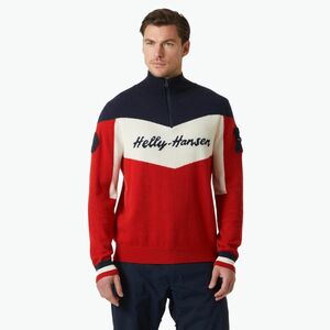 Férfi sípulóver Helly Hansen Apres Knitted Sweater red (Apres Knitted Sweater 66025_162) kép
