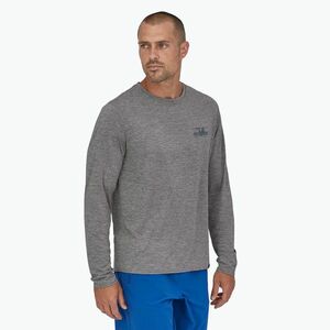 Férfi Patagonia Cap Cool Daily Graphic Shirt 73 skyline/tollszürke hosszú ujjú póló (Cap Cool Daily Graphic Shirt 45190) kép
