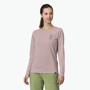 Női Patagonia Cap Cool Daily Graphic Shirt hosszú ujjú - Lands clean climb bloom/echo lila (Cap Cool Daily Graphic Shirt - Lands 45165) kép