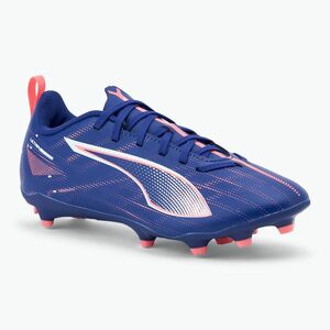PUMA Ultra 5 Play FG/AG Jr gyermek labdarúgócipő lapis lazuli/puma fehér/naplemente fénye (Ultra 5 Play FG/AG Jr 107695 01) kép