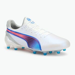 PUMA King Ultimate FG/AG futballcipő puma fehér/kék/szürke/szürke/szürkés fényű futballcipő (King Ultimate FG/AG 107809 02) kép