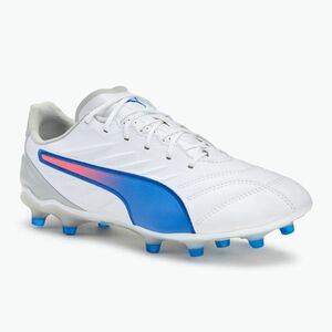 PUMA King Pro FG/AG férfi futballcipő puma fehér/kékmáz/szürke/szürke/szürkésbarna/szürkésbarna (King Pro FG/AG 107862 02) kép