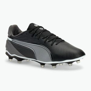 PUMA King Match FG/AG labdarúgócipő puma fekete/puma fehér/hideg sötétszürke (King Match FG/AG 107863 01) kép