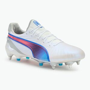 PUMA King Ultimate MxSG férfi futballcipő puma fehér/kékmáz/szürke/szürke/szürkésbarna/szürkéscsillogás (King Ultimate MxSG 107866 02) kép