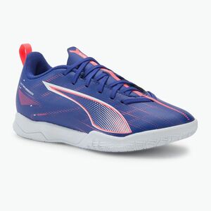 PUMA Ultra 5 Play IT Jr gyermek focicipő lapis lazuli/puma fehér/sunset gloe (Ultra 5 Play IT Jr 107913 01) kép