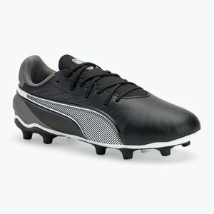 PUMA King Match FG/AG Jr gyermek focicipő puma fekete/puma fehér/hűvös sötétszürke (King Match FG/AG Jr 108048 01) kép