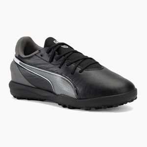 PUMA King Match TT Jr gyermek focicipő puma fekete/puma fehér/hűvös sötétszürke (King Match TT Jr 108050 01) kép
